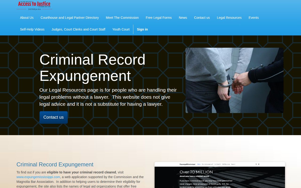 Tallahatchie County released inmate mugshot expungement resource